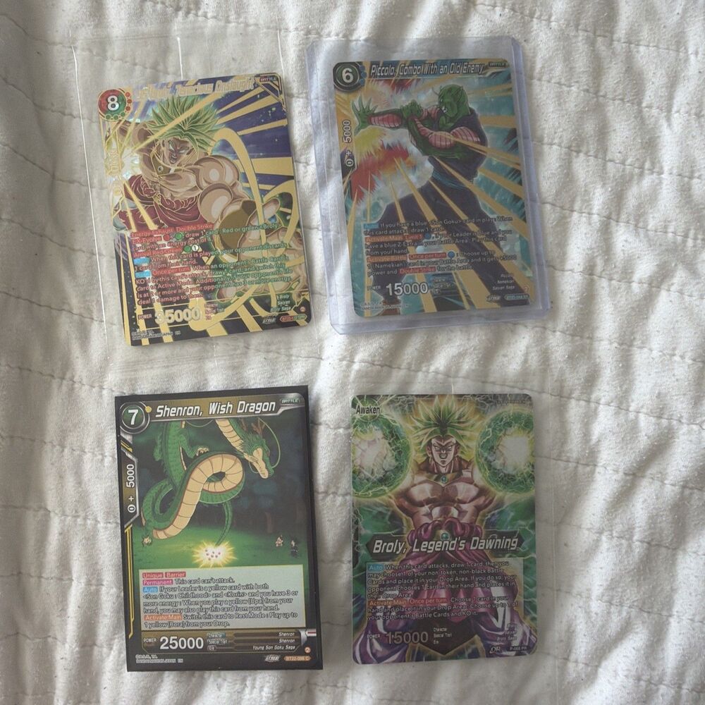 Bandai Dragon Ball Super Card Game Broly Saiyan Saga Awaken Lot - 4 card lot